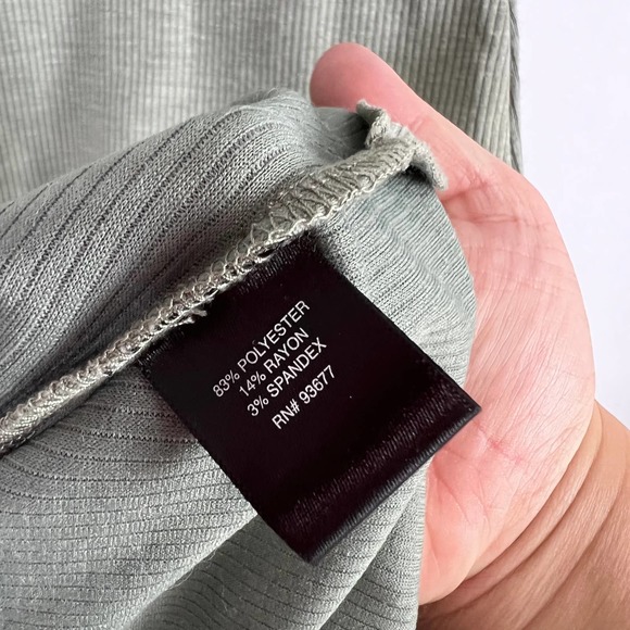 Bold Elements Sage green 3/4 long sleeve midi dress lounge casual Size XXL - Picture 3 of 4